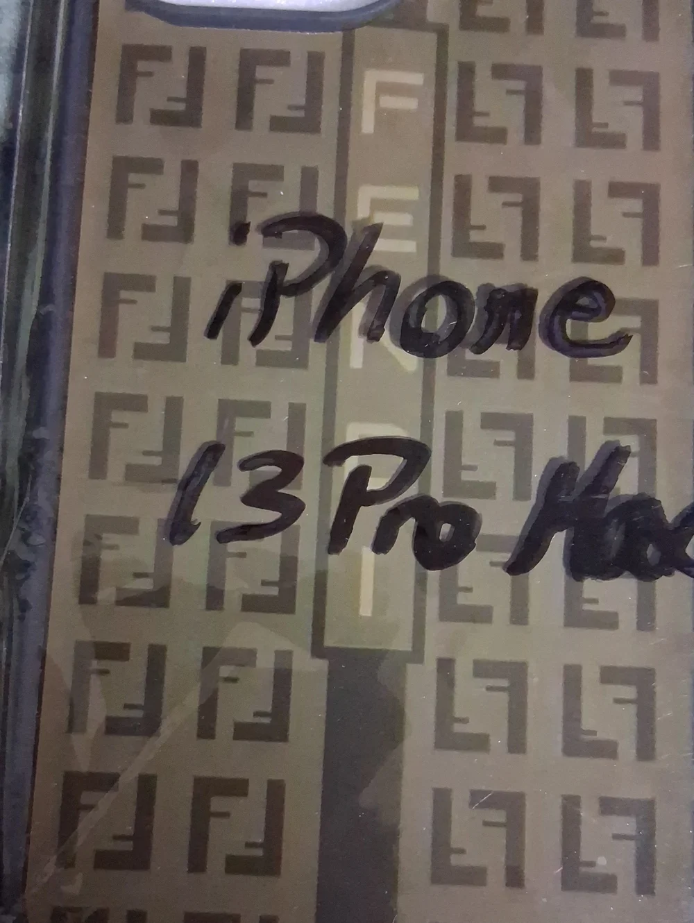 Olive Green Monogram iPhone 13 Pro Max Case